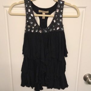 American rag black jeweled tank